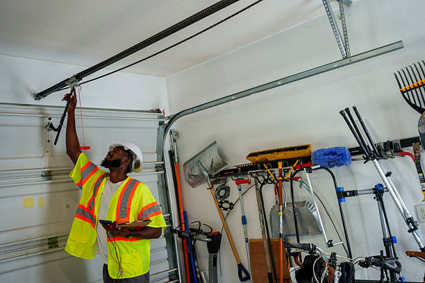 Professional Garage Door Panel Replacement technician working in Saddle River, NJ
